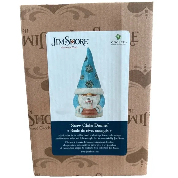 Jim Shore - SNOW GLOBE DREAMS - 2025 Holiday Gnome Figurine - 6017288 NIB - Picture 1 of 6